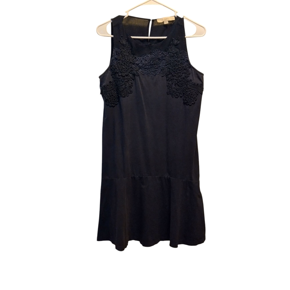 LOFT Blue Sheath Mini Dress Halter Sleeveless Cocktail